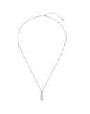 [Premium Plating] Volume Square AB(W) Dual Pave Necklace