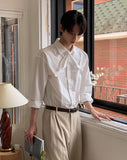 Luke Ribbon Tie Over Fit Shirt