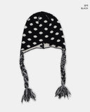 Madi Dot Earflaps Knit Beanie