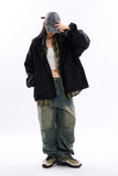 Hibbing hooded over denim jumper