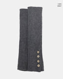 Woody wood button knit leg warmers