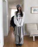 Kyou Unbalance Layered Shirring Skirt