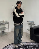 Enon Varsity Knit Hooded Zip-Up