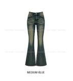 Cya Cat Washed Bootcut Denim Pants