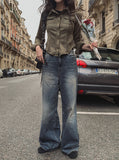 Benny loose wide denim pants