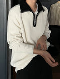 Something Color Scheme Half Zip Up Kara Knit