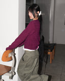 Ketty Cable Basic Round Knit Cardigan