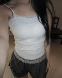 Yorin Lace Sleeveless Top with Built-in Cup