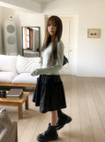 Pereu Dot Frill Midi Skirt