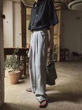 Cooling Belted Two-Tuck Slacks
