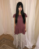 Erinit Short-Sleeve Layered One Piece