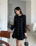 Cren Shirring Pleats Mini One Piece