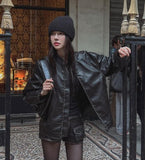 Villa Hand Washing Leather Biker Jacket