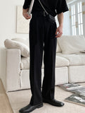 Two-Tuck Belted Wide Pants