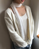 Peron Layered Knit Bolero Cardigan Sleeveless Set