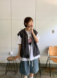 Kyosun Cat Print Over Short Sleeve Tee