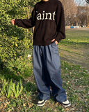 Bowen two-tuck balloon denim pants