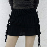 pinna strap shirring skirt