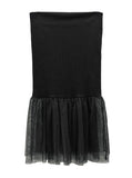 Frill mesh layered tube top