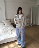 Kidder Check Lace Overfit Hood Zip-Up