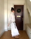 Lemin Frill Lace Long Skirt