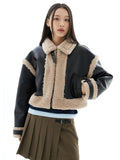 Crop Shearling Boucle Mustang