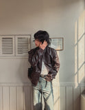 Ito Two Way Crack Leather Jacket