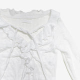 Romenin String Frill Unbalanced T-Shirt
