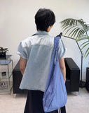 Salt Two-Pocket Washed Denim Short Sleeve Shirt