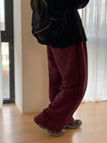 Chop-pit pin-tuck balloon wide banding pants