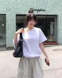 Witty Off-shoulder Short-sleeve Sweatshirt