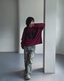Denti damage brush denim pants