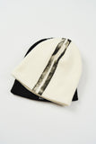 Track stripe short beanie