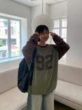 [BAONHAUS] Kill Motor Color Matching Lettering Over Sweatshirt