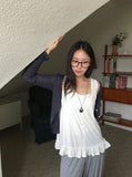 Barimi Lace Ribbed U-Neck Summer Cardigan