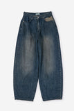 Morgan reverse pocket wide denim pants