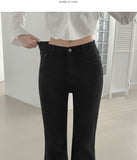 -3kg Span Semi-Bootcut Long Denim Pants