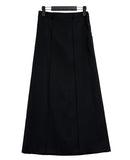 Belted cut long skirt