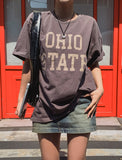 Ohio lettering pigment short sleeves