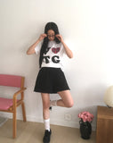 BTU Vintage Heart Check Patch Short Sleeve T-Shirt