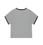 FLAG APPLIQUE RINGER CROP TEE