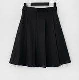 LEMAN Pleated Midi Skirt