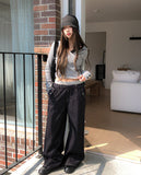Onu Sagging Banding Layered Denim Pants