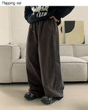 [BAONHAUS] Mutent color combination string banding brushed pants