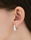 Champagne Moon Silver Gout Glint Earrings M