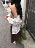 Mio Vintage Patchwork Bustier Sleeveless Blouse