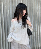 [Plan] Soft Off Loose Fit Angora Knit