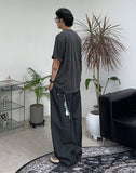 Diepin snap balloon denim pants