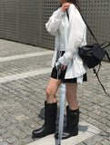 Lonchi Buckle Long Rain Boots
