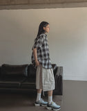Play Diagonal Big Cargo Balloon Bermuda Pants